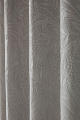 Laura Ashley Barley Embossed Steel Ready Made Eyelet Curtains